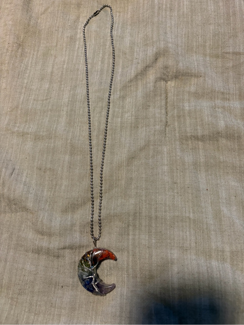Tree of Life Yoga Moon Necklace